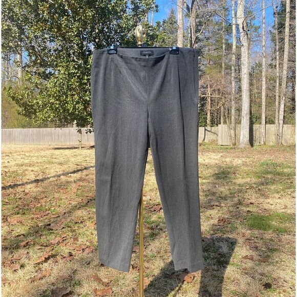 Talbots Dark Grey Twill Pleated Dress Slacks - Picture 1 of 8